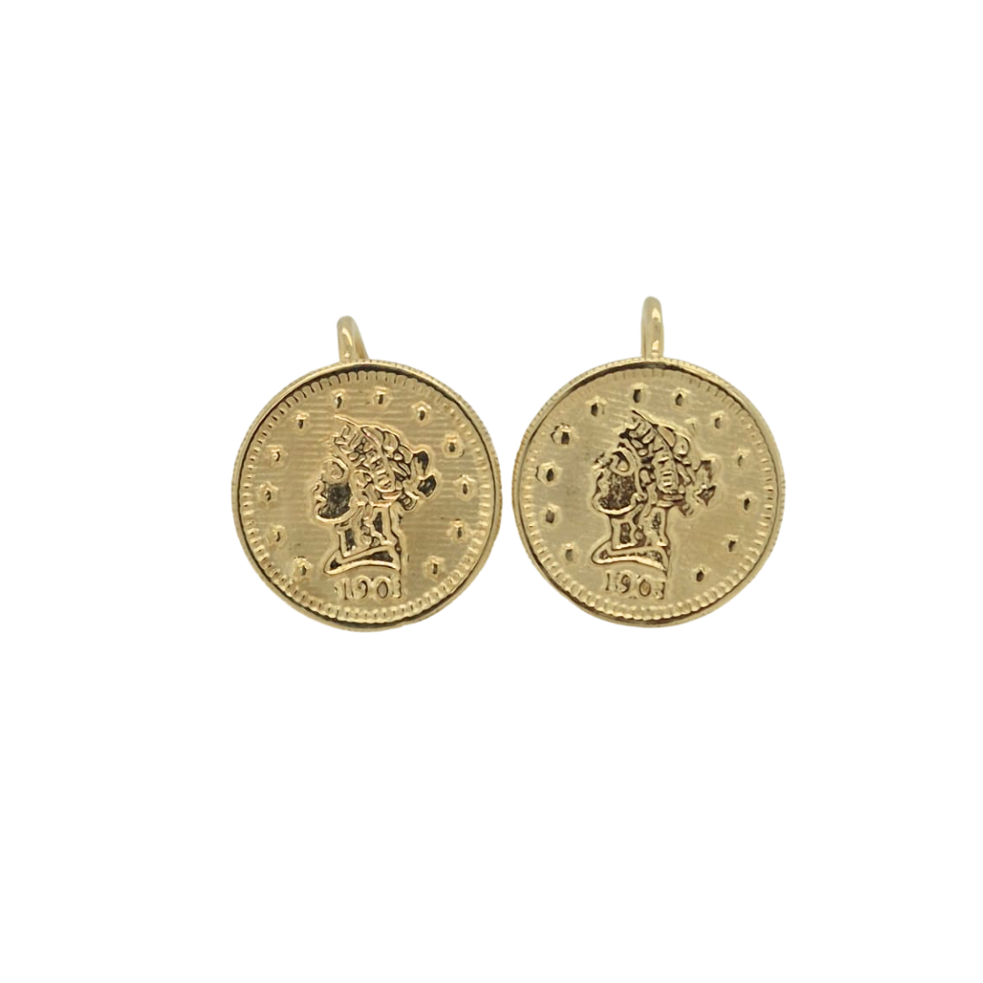 9ct Dollar-Style Earrings