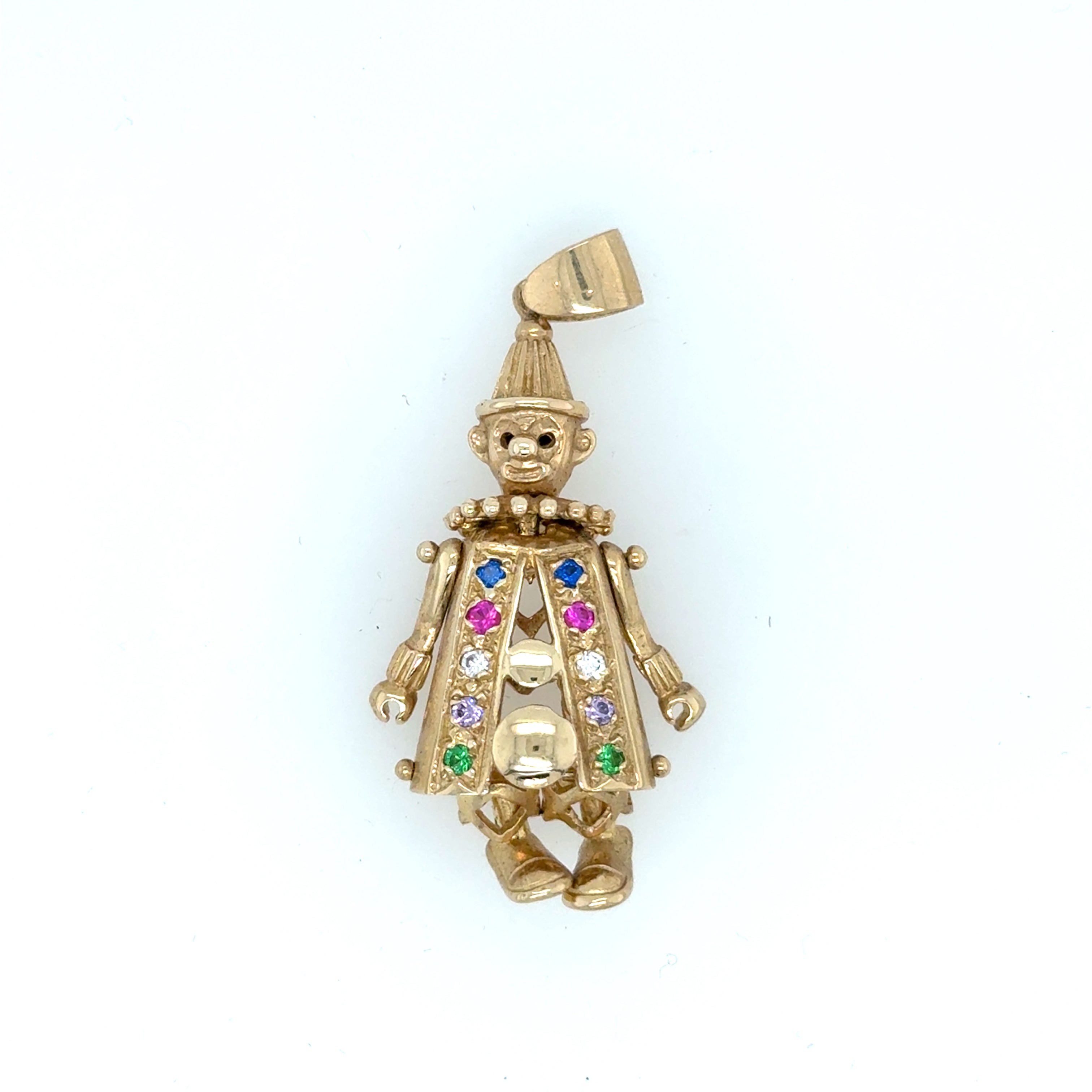 9ct Gold Clown Pendant