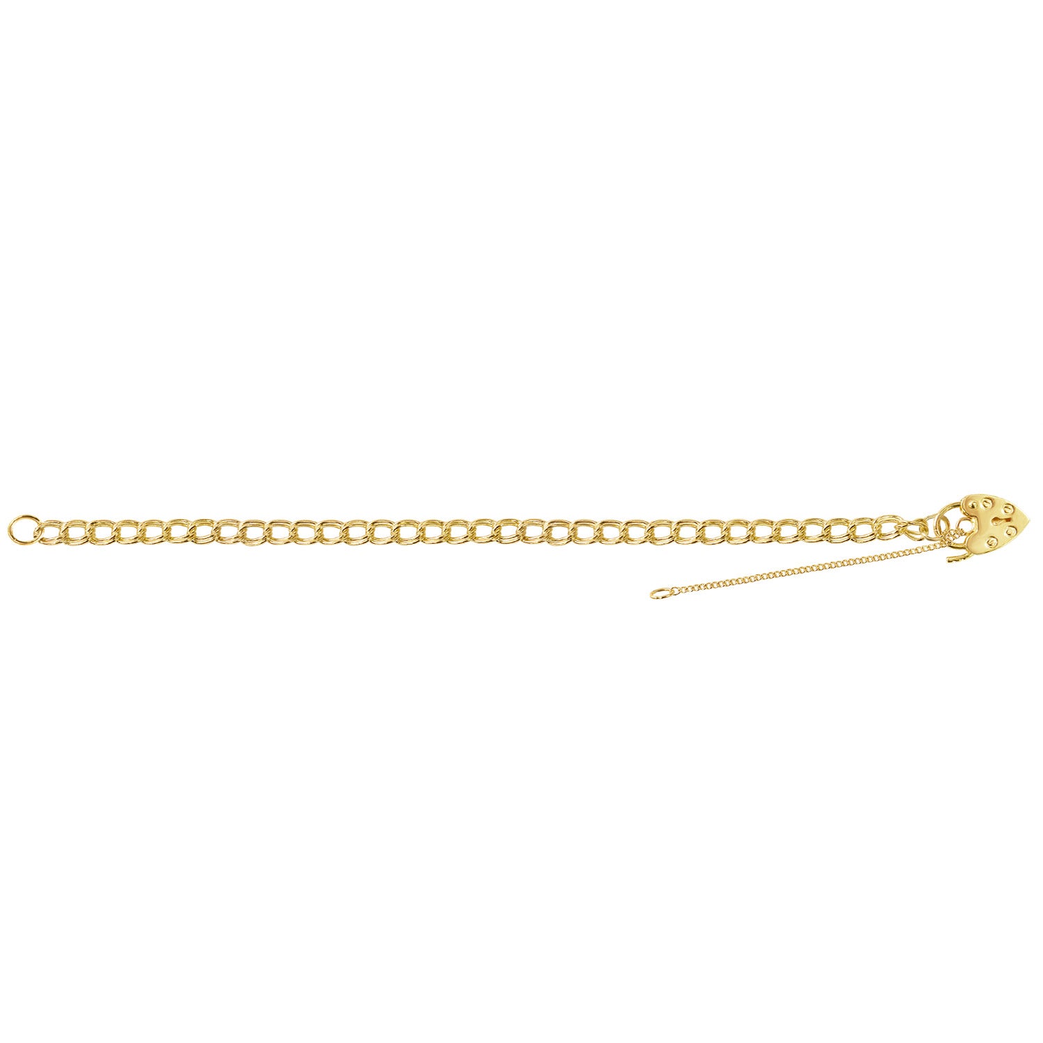 9Ct Gold Heart Charm Bracelet - BR118