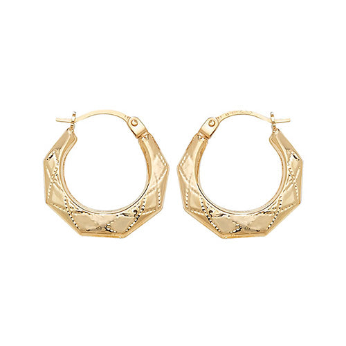 9Ct Gold Creole Earrings ER453