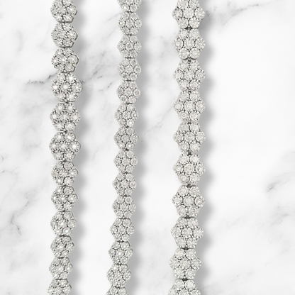 White Gold Diamond Daisy Bracelet