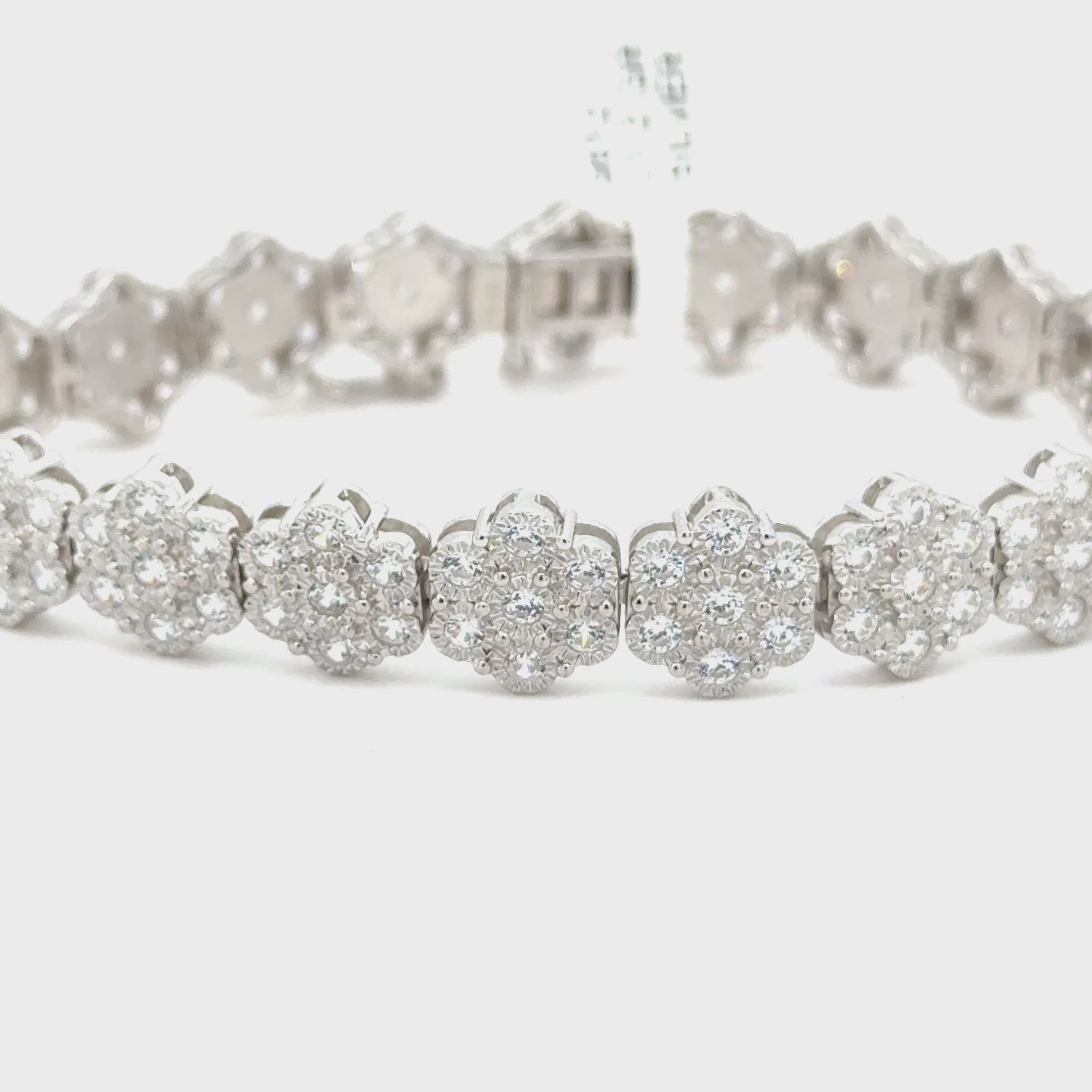 Silver Daisy Tennis Bracelet