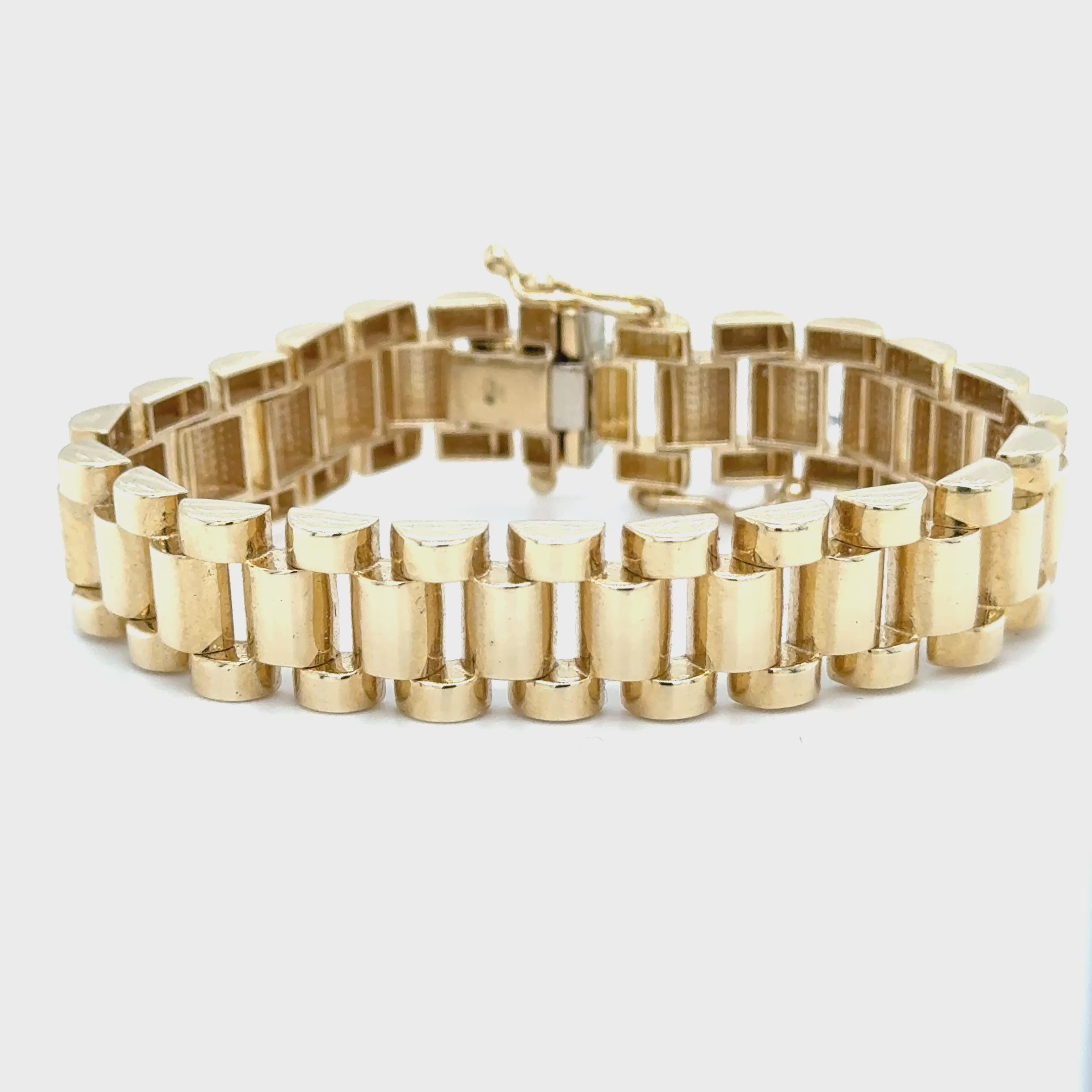 9ct Yellow Gold Children's Presidential Bracelet