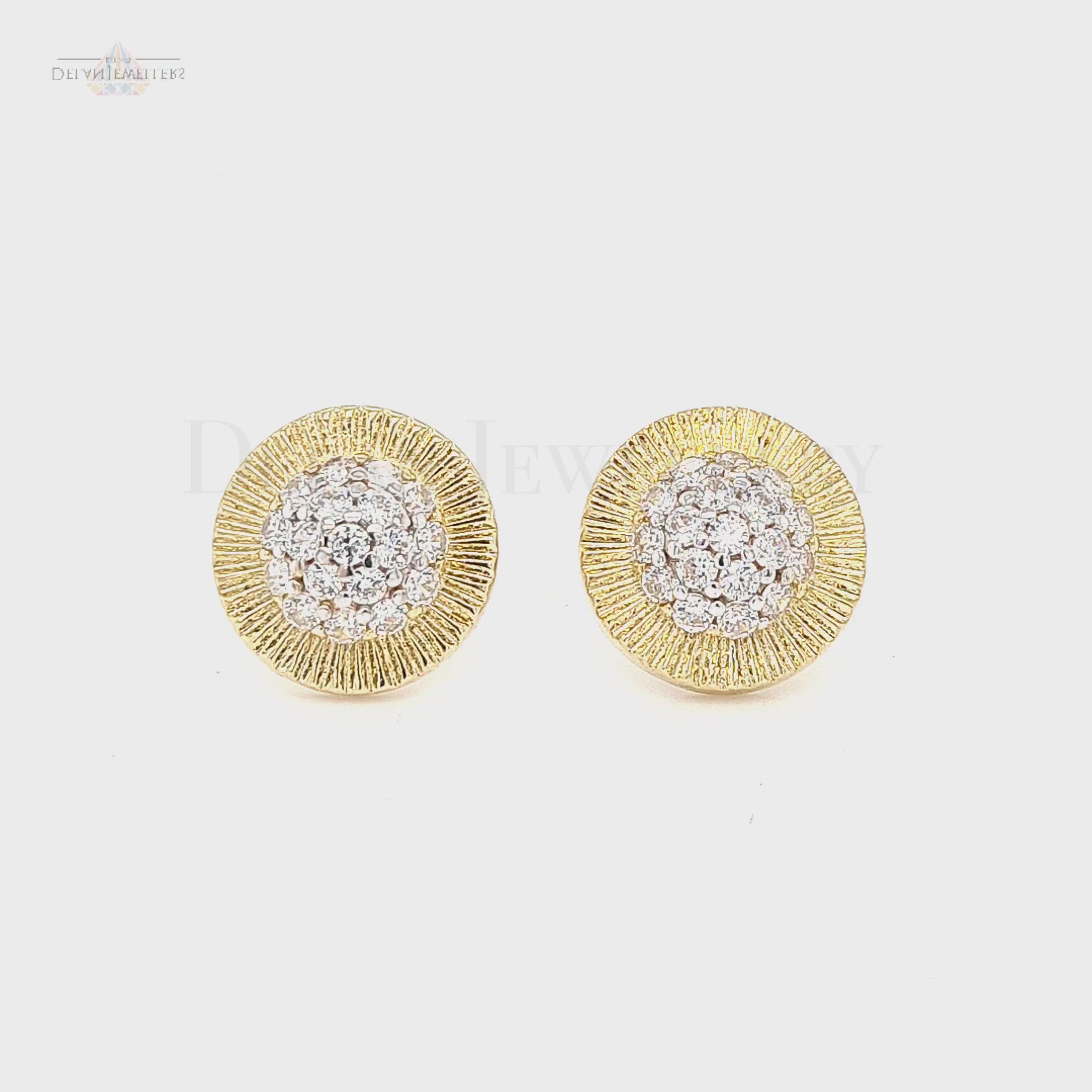 Load video: Presidential Earrings with CZ Stones