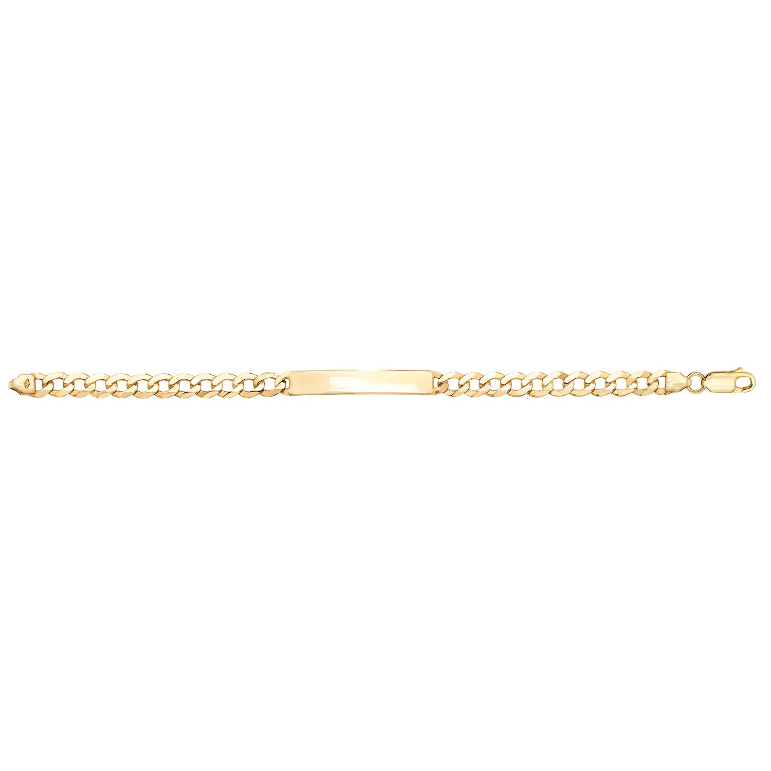 9ct Gold Babies' Curb Rectangular Id Plate Bracelet - BR288