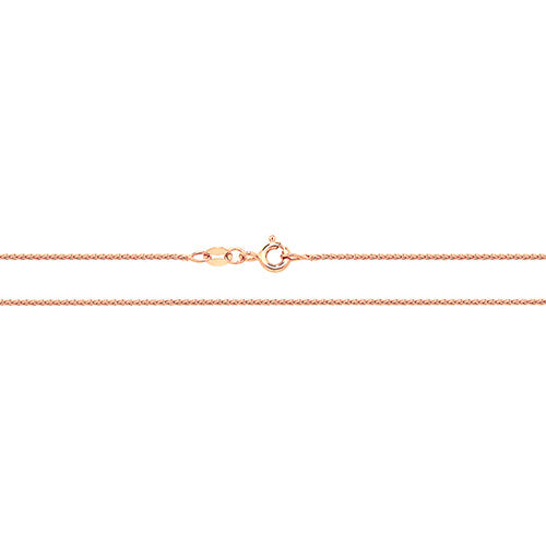 9CT Rose Gold Wheat Chain