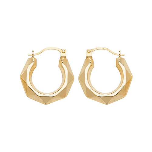 9Ct Gold Creole Earrings ER153