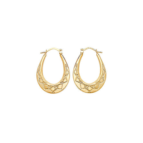 9Ct Gold Creole Earrings