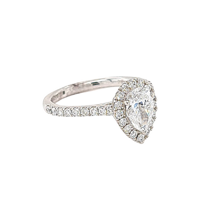 Diamond Pear Shaped Engagement Ring
