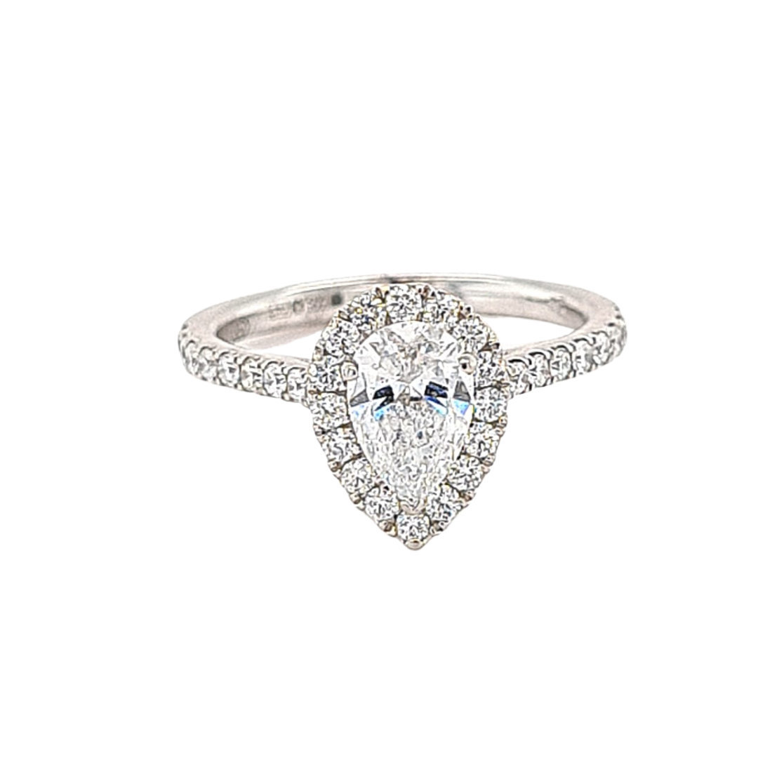 Diamond Pear Shaped Engagement Ring