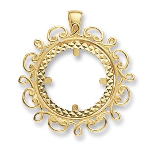 9ct Gold Sovereign Mount Pendant - PN501